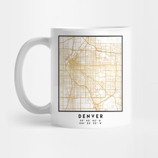 DENVER COLORADO CITY STREET MAP ART Mug